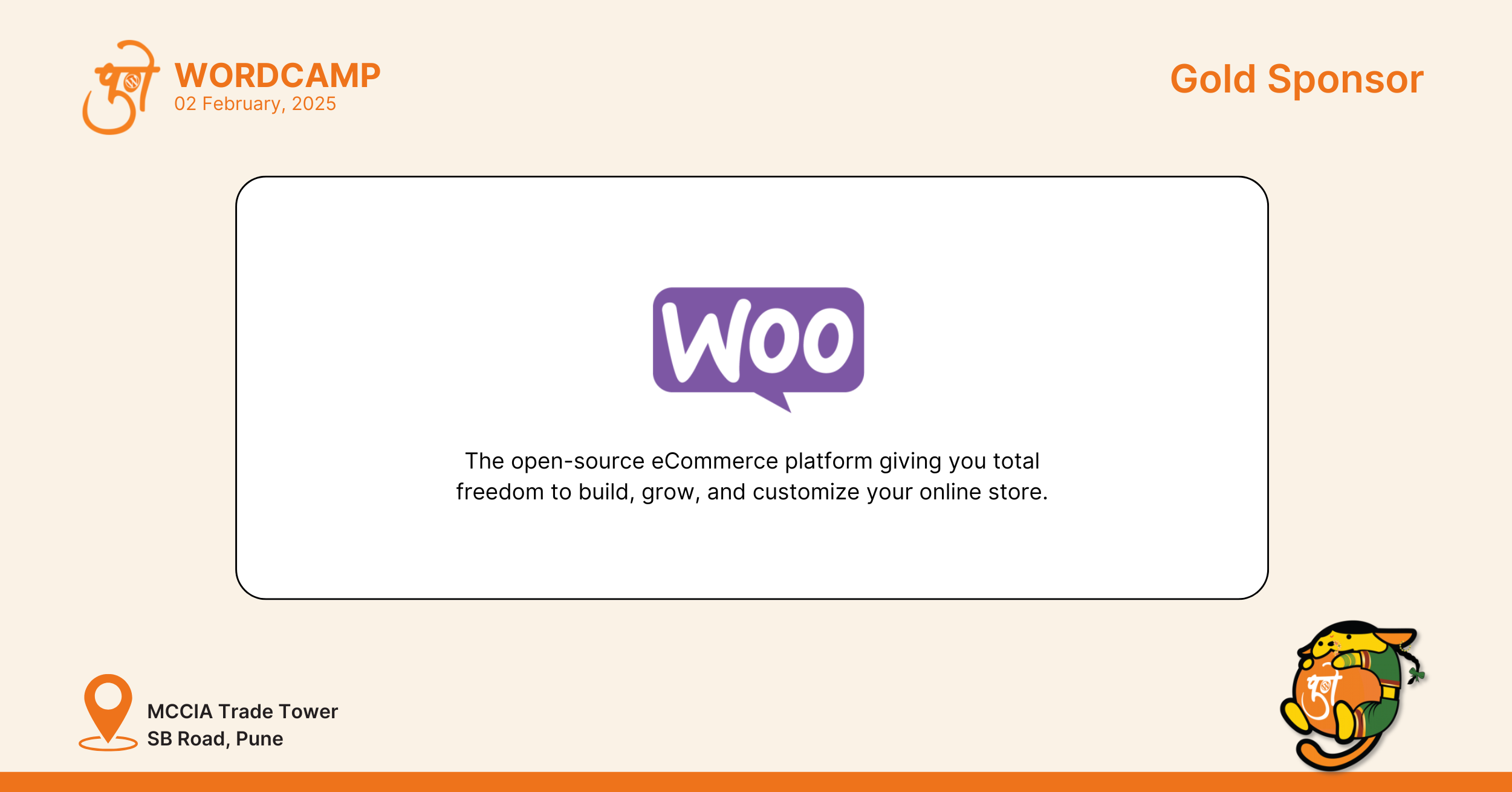 Woo is our Gold Sponsor