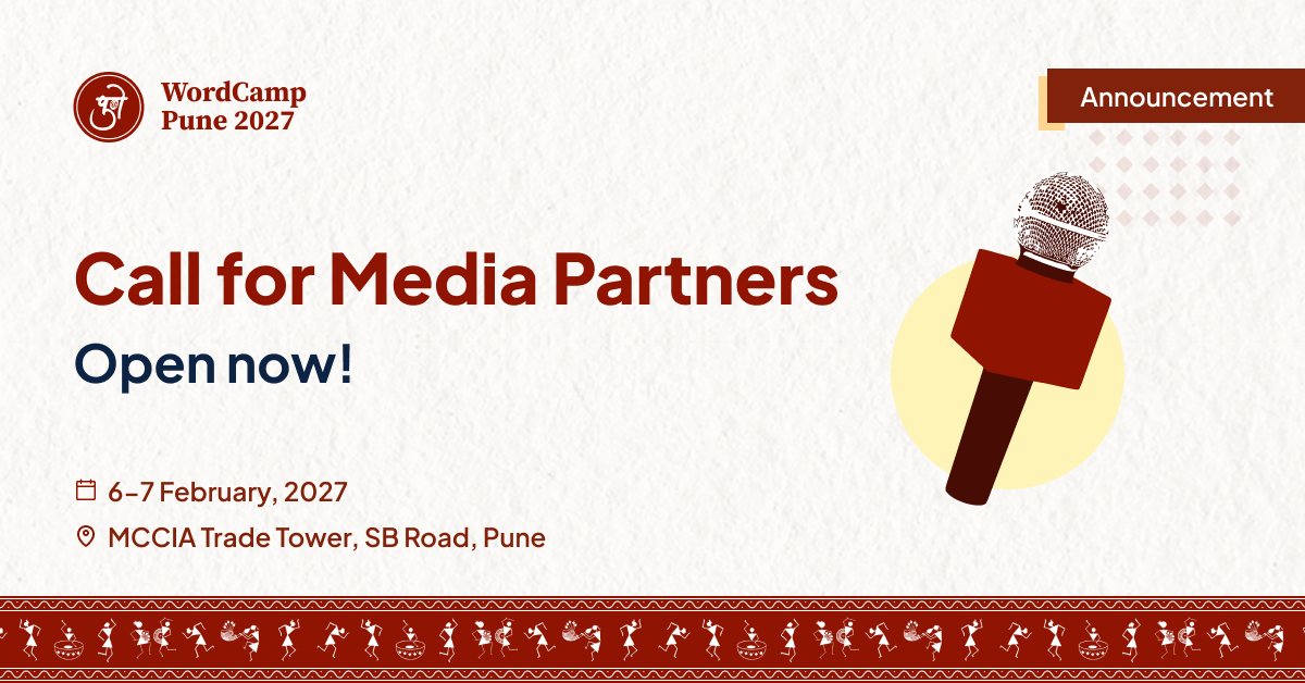 WordCamp Pune 2027 Is Looking for Media Partners!